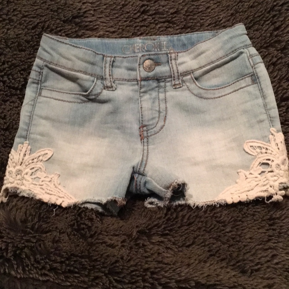 Girls Embellished Jean Shorts